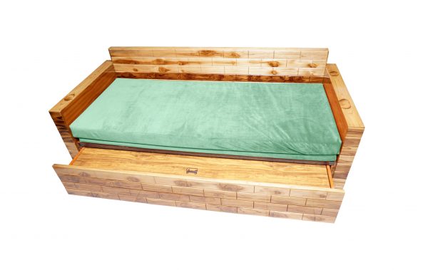 Sofa Cum Bed with Storage in Teak Finish -1