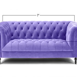 Two Seater Sofa Purple -2