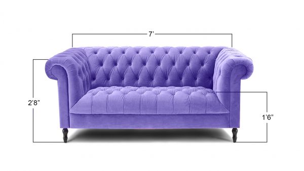 Two Seater Sofa Purple -2