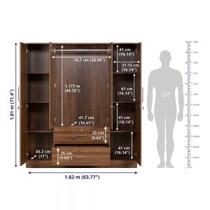 Wardrobe with Middle Drawers1